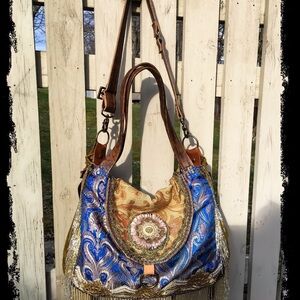 Free people LIKE Boho vibe Carpet, hand bag Hobo bag cushion